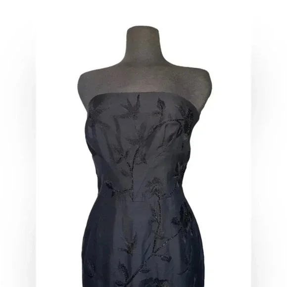 Tracy Reese Silk Cocktail Dress Black Sz 8 - Picture 7 of 8